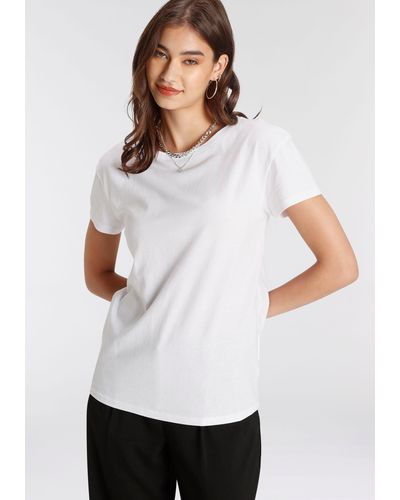 AJC T-Shirt im trendigen Oversized-Look - Weiß