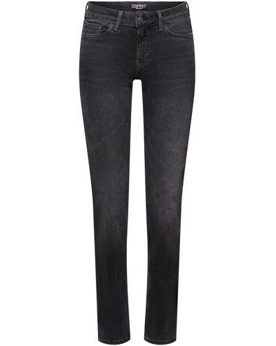 Esprit Slim-fit- Schmale Jeans mit mittlerer Bundhöhe - Schwarz