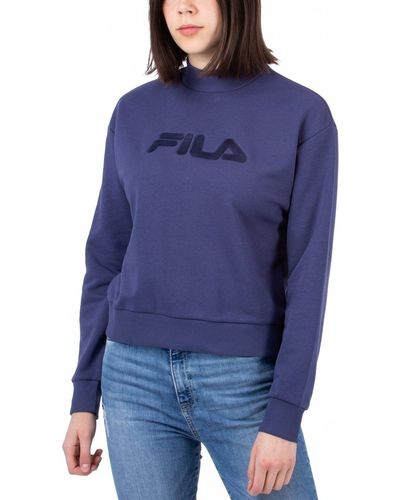 Fila Cropped Crew Sweater - Blau