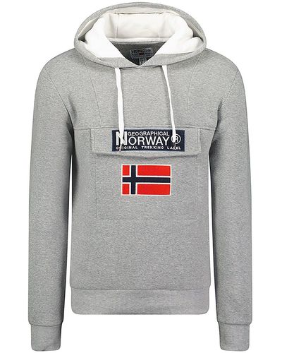Geo Norway Geo Hoodie Geographical Norway Sweater GADRIEN WW6114H/GN Hellgrau