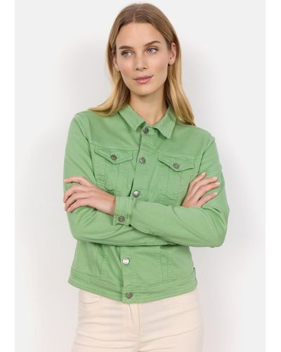Soya Concept Jeansblazer SC-ERNA 2 Jeansjacke in taillierter Form und schönen Farben - Grün