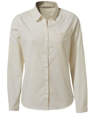 Craghoppers Langarmhemd Kiwi II Long Sleeved Shirt Womens - Weiß