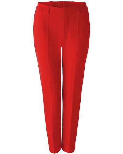Ouí Stoffhose Jerseyhose FEYLIA Slim Fit, cropped - Rot