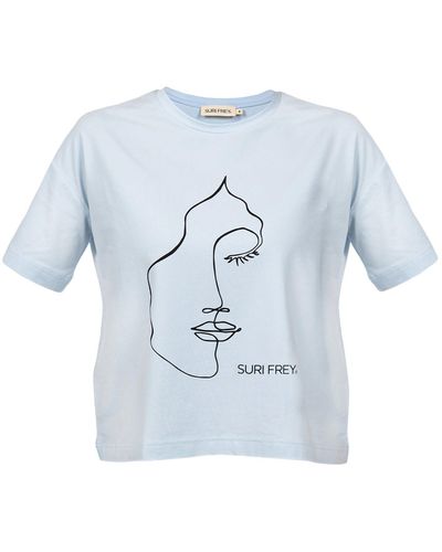 SURI FREY T-Shirt SFY Freyday (1-tlg) in Unifarbe - Blau