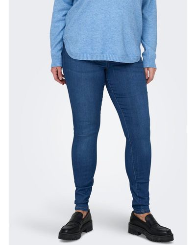 Only Carmakoma Fit- Skinny Jeans Plus Size Denim Pants Übergröße Hose Curvy CARSTORM 6812 in Blau