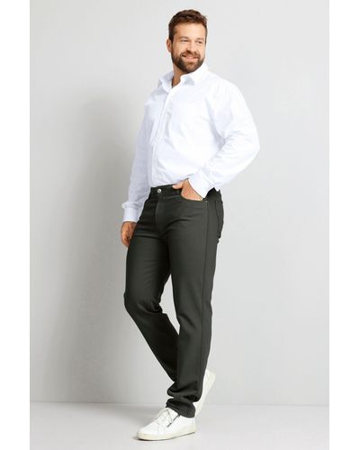 Boston Park Jeans Hose Straight Fit 5-Pocket bis 35 - Weiß