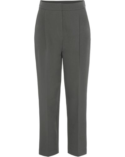 Lascana Bügelfaltenhose in 7/8-Länge, elegante Anzughose mit Taschen, schmale Stoffhose - Grau