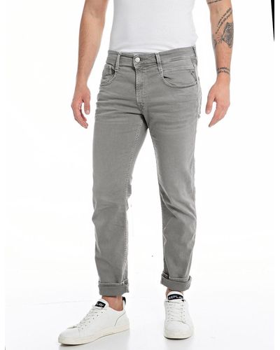 Replay Slim-fit- Hyperflex Jeans - Grau