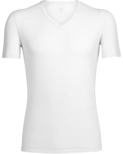 Icebreaker T-Shirt Anatomica Short Sleeve V - Weiß