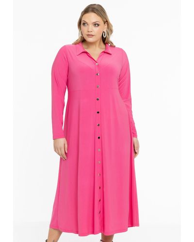 Yoek A-Linien-Kleid Große Größen - Pink