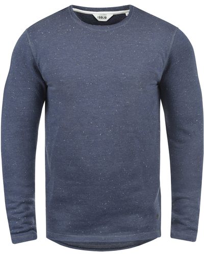Solid Sweatshirt SDNappo Sweatpullover mit Naps - Blau
