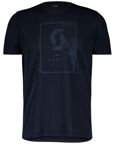 Scott Defined Dri T-Shirt mit großem Print auf der Brust - Blau