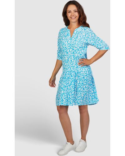 NAVIGAZIONE A-Linien-Kleid mit Allovermuster - Blau