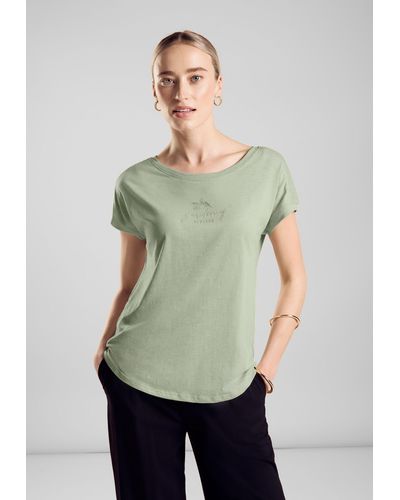Street One T-Shirt mit Aufdruck - Grün