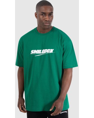 Smilodox T-Shirt Blake Oversize, 100% Baumwolle - Grün