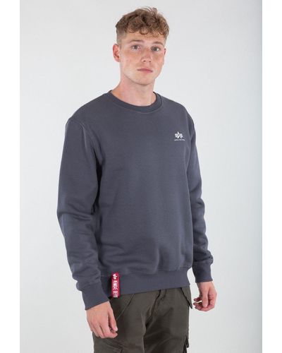 Alpha Industries Sweatshirt Basic Sweater Small Logo (1-tlg) - Grau