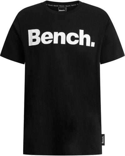 Bench Unifarbenes Kurzarm T-Shirt LEANDRO - Schwarz