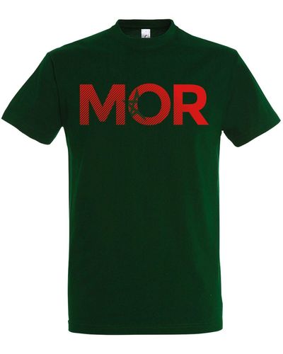 Youth Designz Marokko T-Shirt im Fußball Look mit MOR Frontprint - Grün