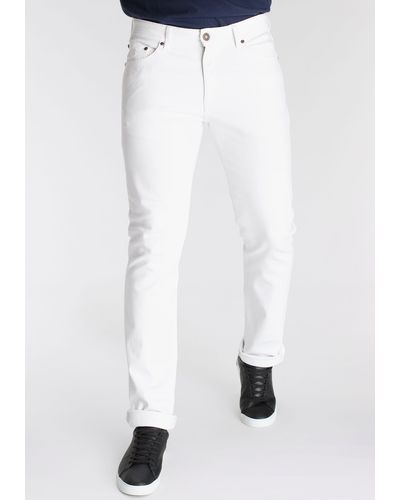 Delmao Stretch-Jeans "Reed" mit schöner Innenverarbeitung - Weiß