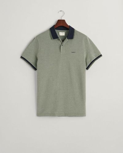 GANT Oxford Piqué Poloshirt - Grün