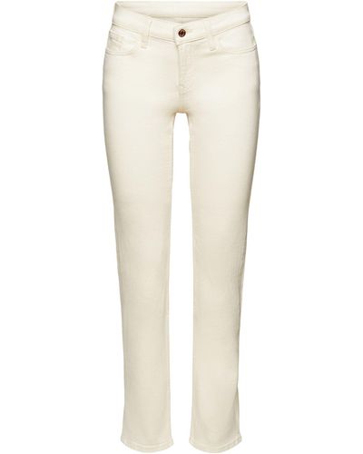 Esprit Jeans mit geradem Bein und mittlerer Bundhöhe - Weiß