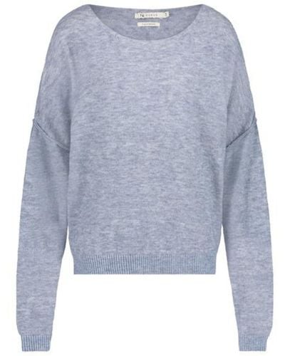 Nukus Strickpullover New York Sweater Pullover mit Wolle und Kaschmir in versch. Farben (1-tlg) - Blau