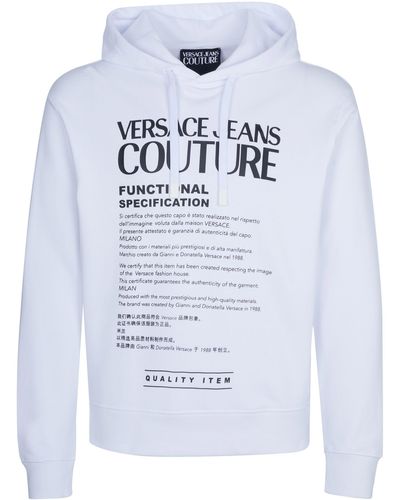 Versace Hoodie Jeans Couture Pullover weiss - Blau