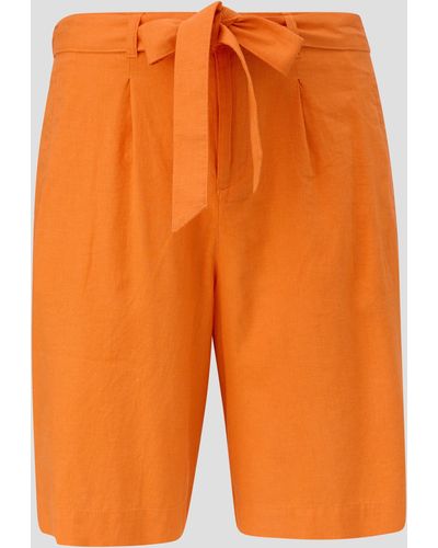 S.oliver Shorts aus Leinenmix - Orange