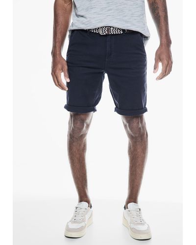 Street One Men Chinohose softer Materialmix - Blau