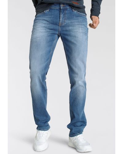 Alife & Kickin Straight-Jeans AlanAK Ökologische, wassersparende Produktion durch Ozon Wash - Blau