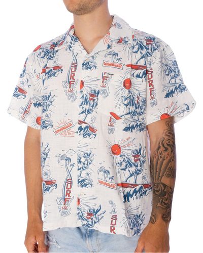 Wrangler Kurzarmhemd Hemd 1PKT Resort - Blau