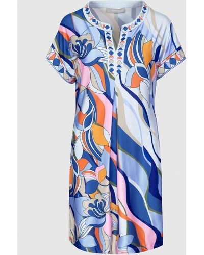 Bianca Druckkleid MANU mit coolem Print in Trendfarben der Saison - Blau