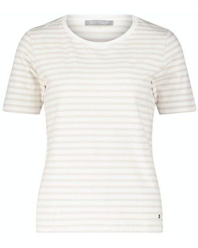 BETTY&CO Kurzarmshirt Shirt Kurz 1/2 Arm - Weiß