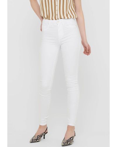 ONLY Skinny-fit- ONLROYAL HW SK JEANS DNM WHITE NOOS - Weiß
