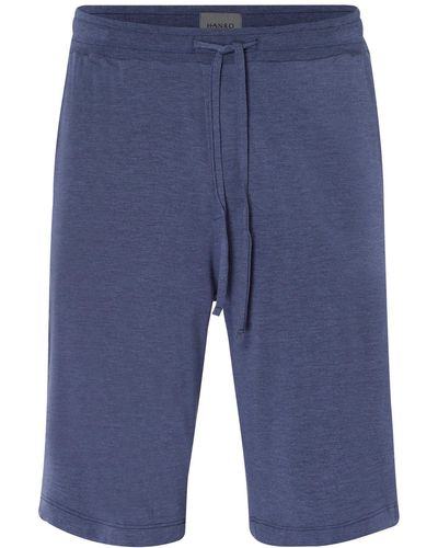 Hanro Pyjamashorts Casuals Schlaf-shorts sleepwear schlafmode - Blau