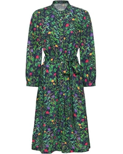 Luis Steindl Trachtenkleid Kleid mit Knopfleiste - Grün