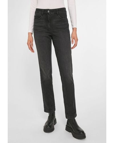 Basler 5-Pocket-Jeans Cotton mit Taschen - Schwarz