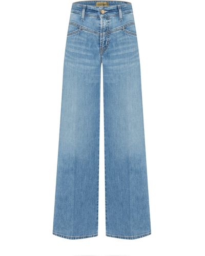 Cambio Regular-fit-Jeans Aimee seam cropped - Blau