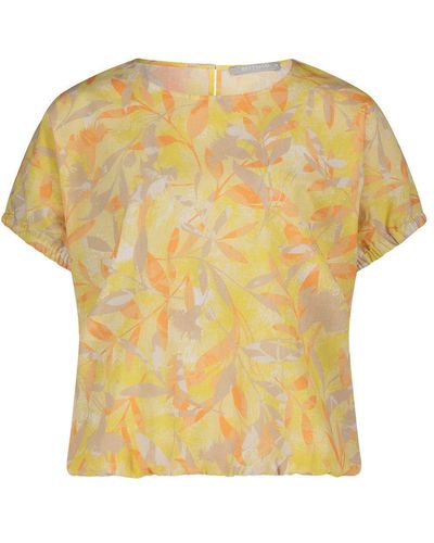 BETTY&CO Blusenshirt Bluse Kurz 1/2 Arm, Yellow/Orange - Gelb