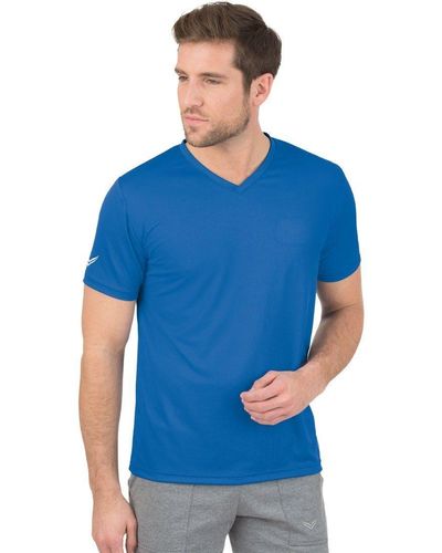 Trigema T- V-Shirt COOLMAX® (1-tlg) - Blau