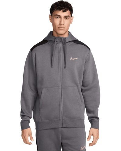 Nike Sweatjacke Fleece Kapuzenjacke - Grau