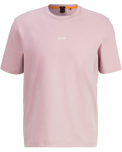 BOSS T-Shirt TChup mit Rundhalsausschnitt - Pink