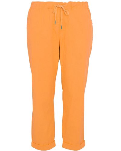 Paprika 5-Pocket-Hose Unifarbene Chinohose Mit Elastischer Taille - Orange