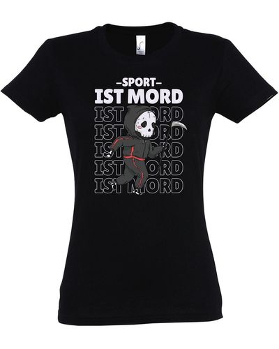 Youth Designz Sport ist Mord T-Shirt mit modischem Print - Schwarz
