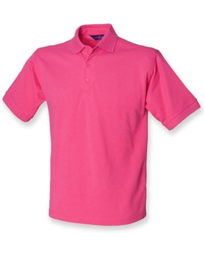 Henbury Poloshirt 65/35 Classic Piqué Polo Shirt - Pink
