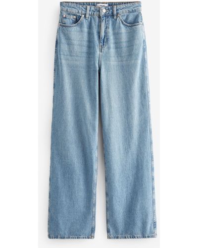 Next Loose Fit Jeans mit weitem Beinschnitt (1-tlg) - Blau