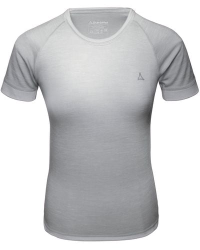 Schoeffel Ö Kurzarmshirt W Merino Sport Shirt 1/2 Arm - Grau