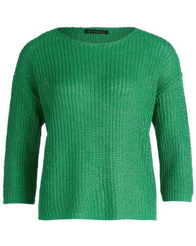 Betty Barclay Sweatshirt Strickpullover Kurz 3/4 Arm - Grün
