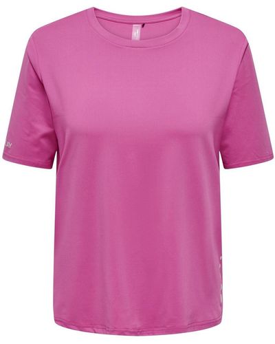 ONLY T-Shirt Train Tee Curvy - Pink