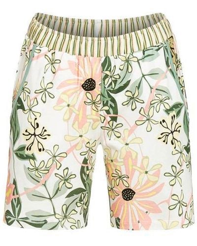 Ringella Pyjamashorts Pyjama Shorts (1-tlg) Blumenmuster - Weiß